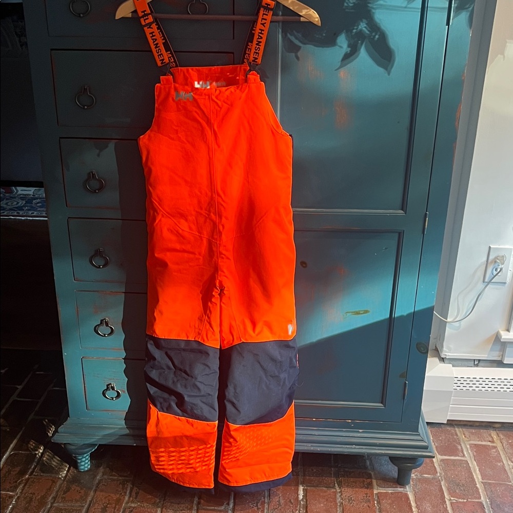 Helly Hansen Kids Bright Orange and Black Overalls